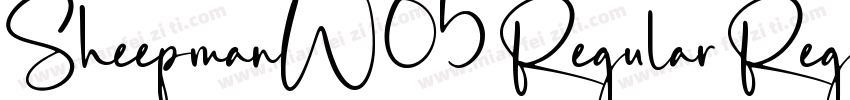 SheepmanW05 Regular Regular字体转换